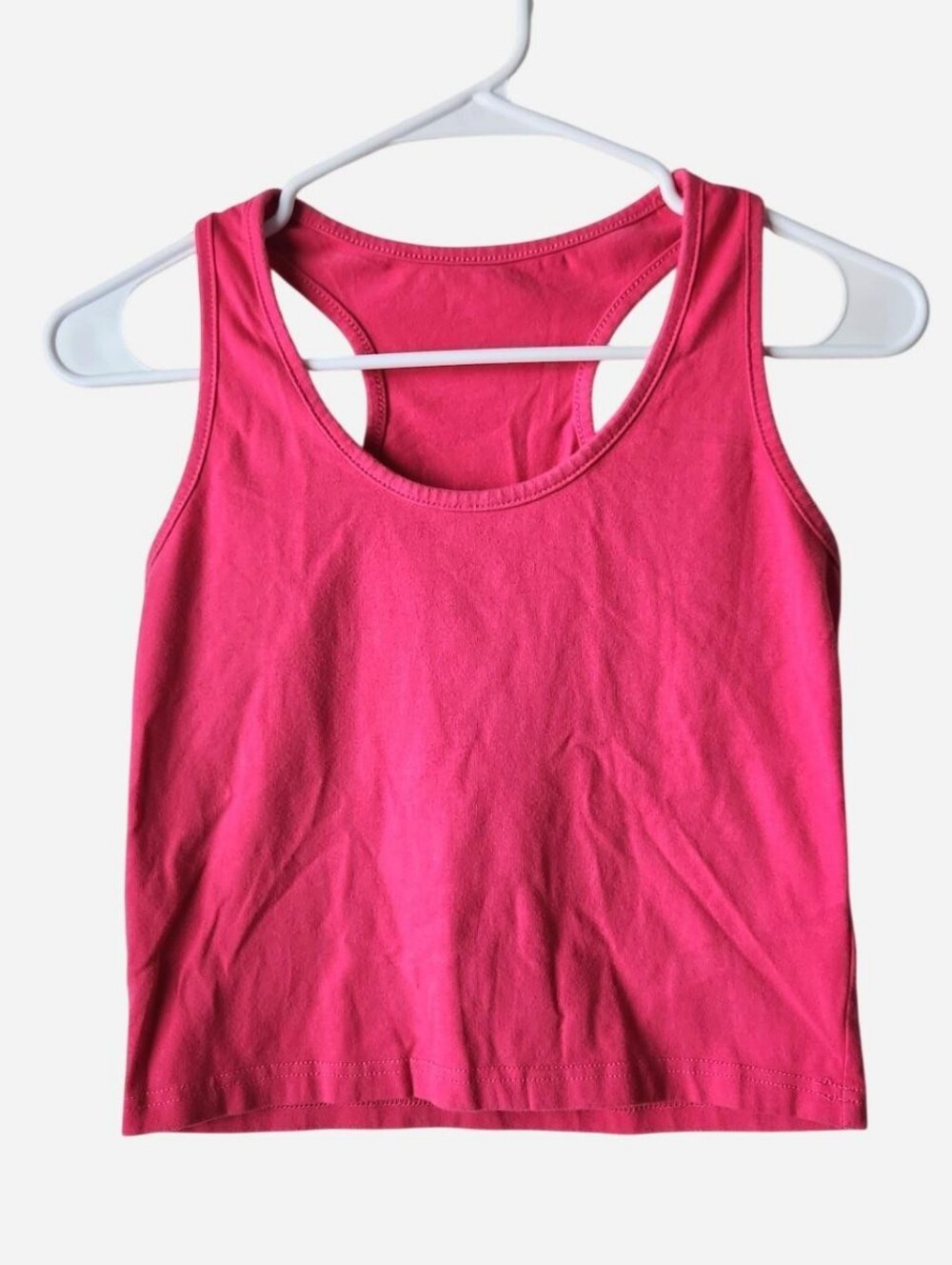 Pink Racerback Crop Tank